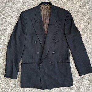 Di Mitri Vintage‎ Wool Men's Blazer Gray 40L Business Single Breasted